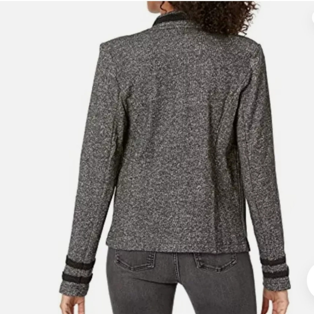 NWT Tommy Hilfiger Classic Open-Front Military Band Jacket Women’s Medium Grey - Picture 3 of 12